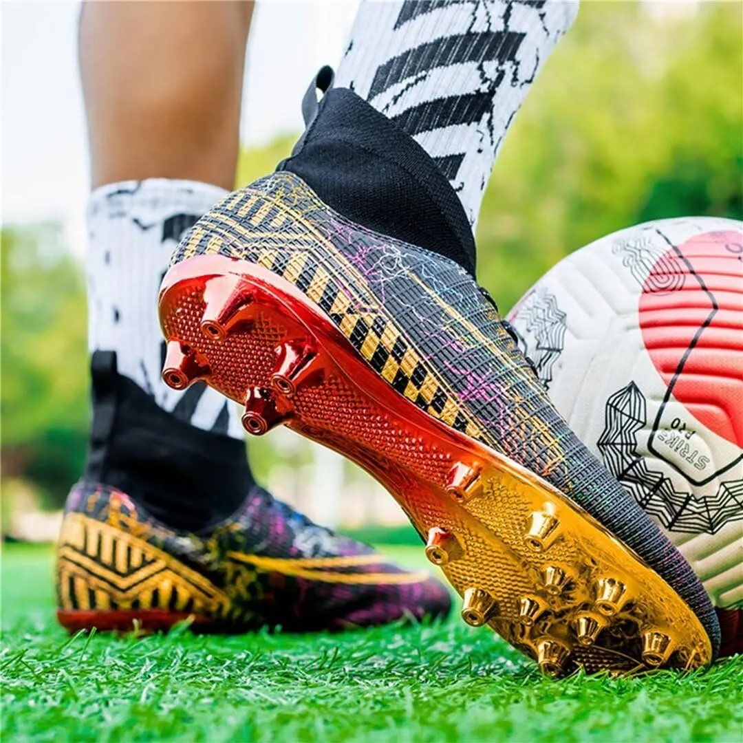 High-Top Soccer Cleats for Mens Womens Football Boots Youth Lightweight Professional Soccer Shoes Firm Ground