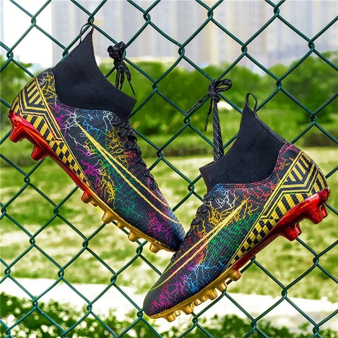 High-Top Soccer Cleats for Mens Womens Football Boots Youth Lightweight Professional Soccer Shoes Firm Ground