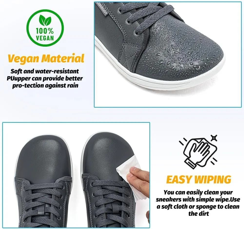 HOBIBEAR Womens Mens Wide Minimalist Barefoot Sneakers Zero Drop Shoes Lightweight Comfortable