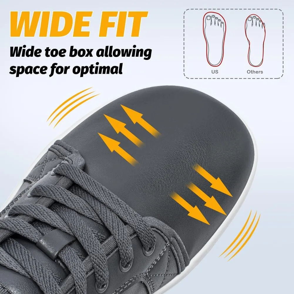 HOBIBEAR Womens Mens Wide Minimalist Barefoot Sneakers Zero Drop Shoes Lightweight Comfortable