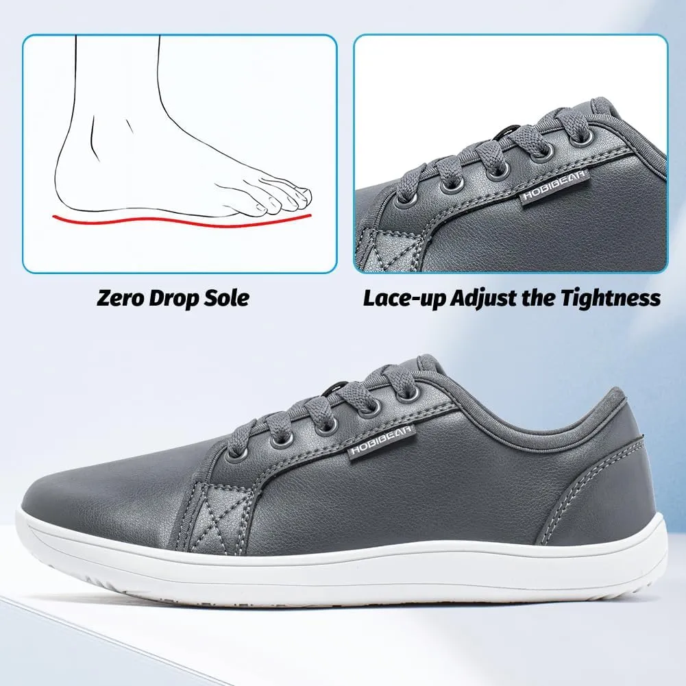 HOBIBEAR Womens Mens Wide Minimalist Barefoot Sneakers Zero Drop Shoes Lightweight Comfortable