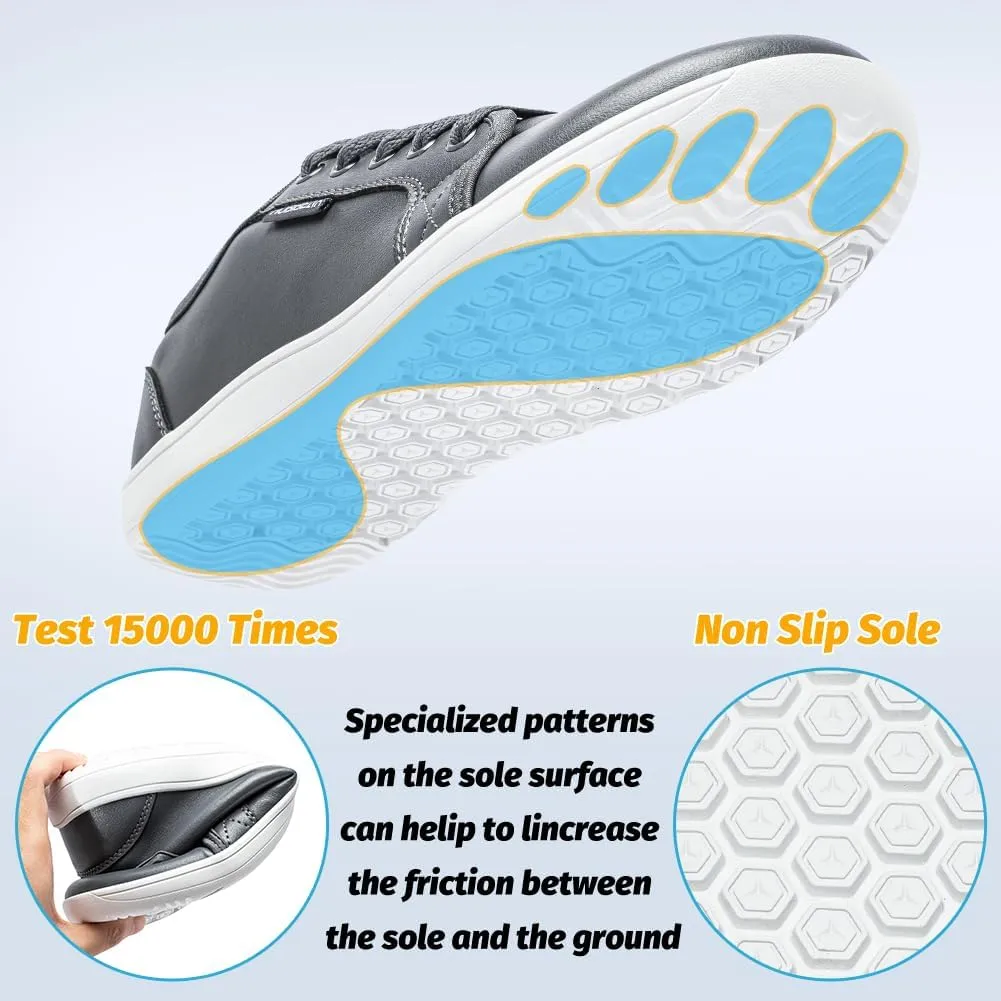 HOBIBEAR Womens Mens Wide Minimalist Barefoot Sneakers Zero Drop Shoes Lightweight Comfortable