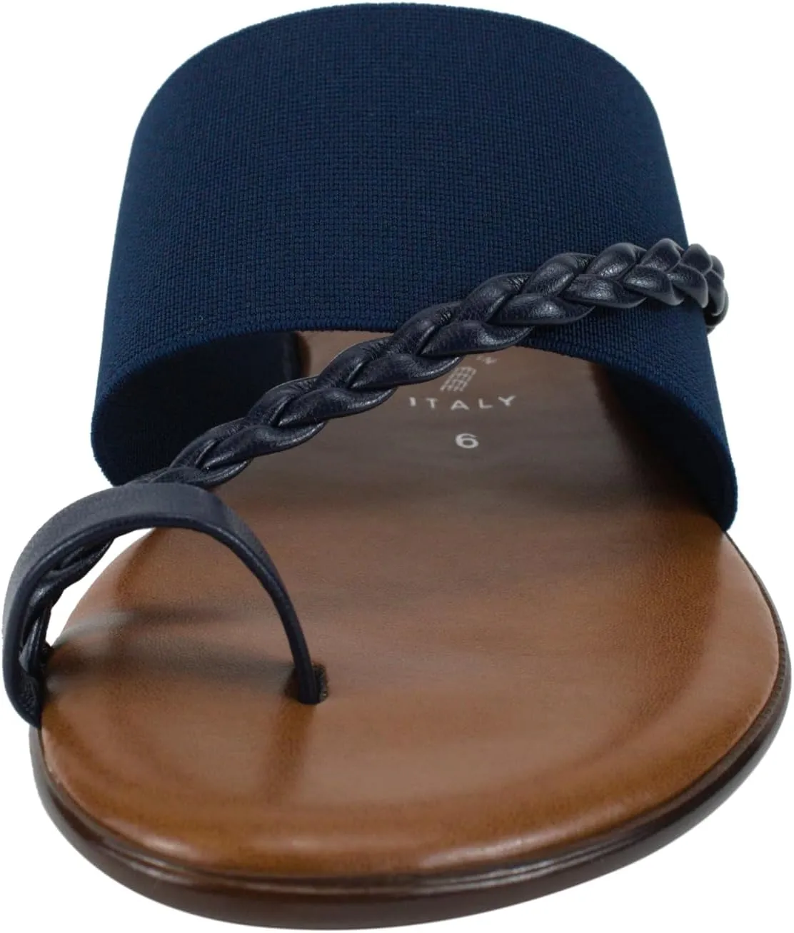 ITALIAN Shoemakers Womens Cari Low Braided Strap Sandal for Women