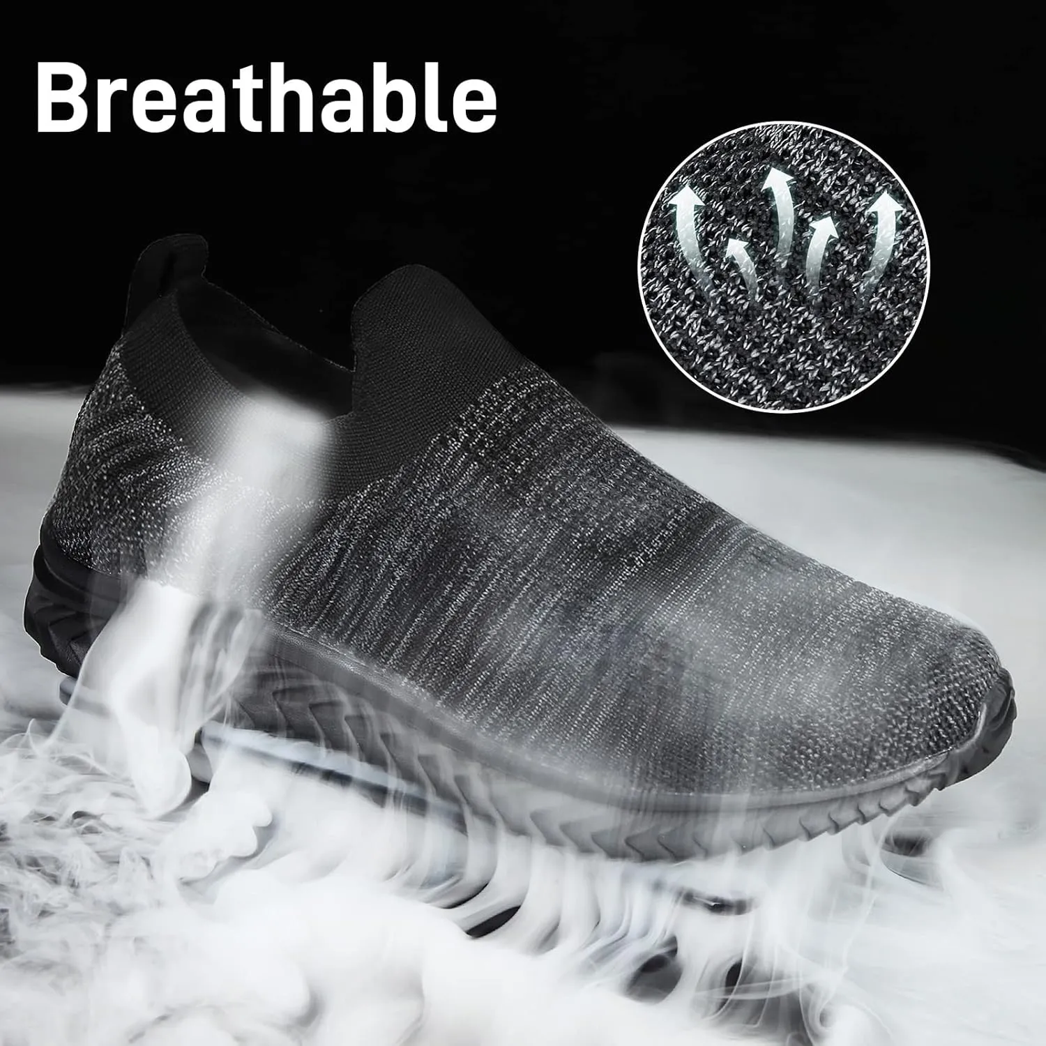 JIAFO Mens Shoes Walking Shoes for Men Mens Slip On Shoes Sneakers for Men, Casual Athletic Running, Lightweight Breathable Mesh Knit
