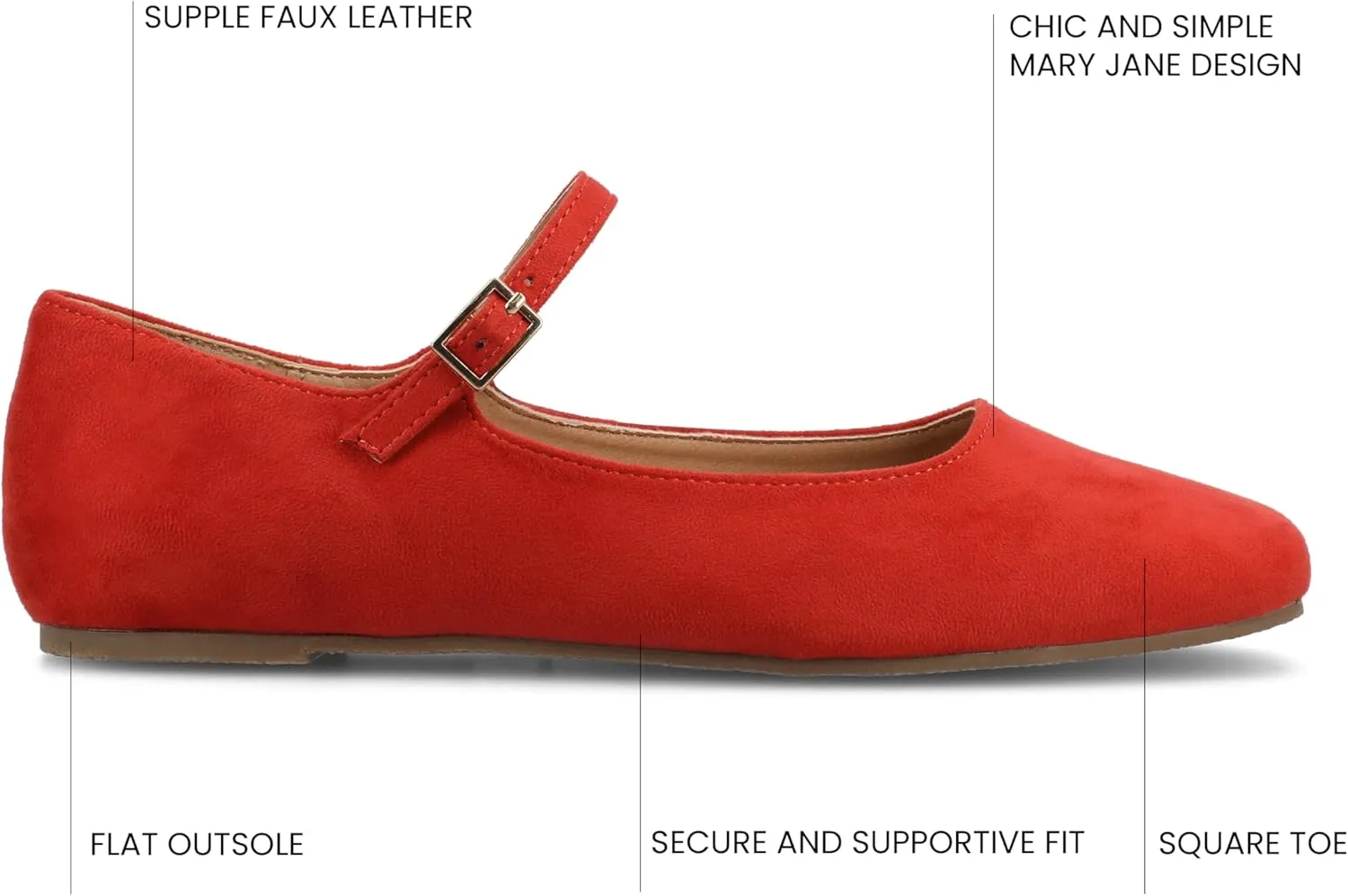 Journee Collection Women's Carrie Mary Jane Flat