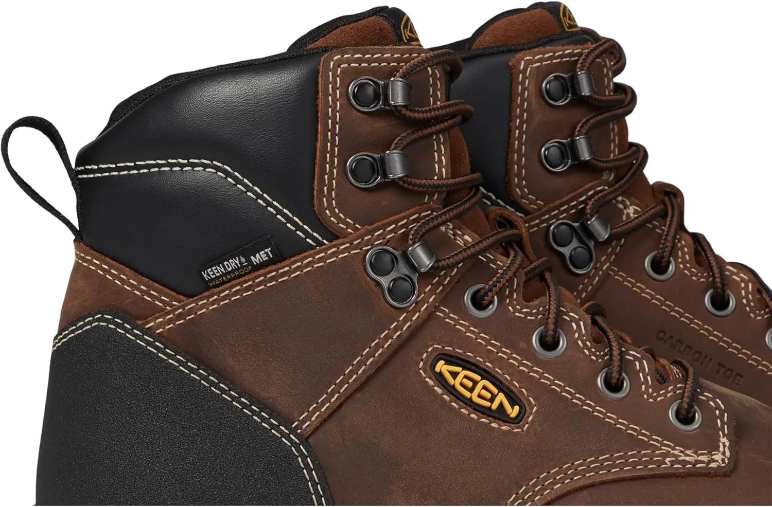 KEEN Utility Men's Evanston 6” Composite Toe Waterproof Internal Met Guard Work Boots
