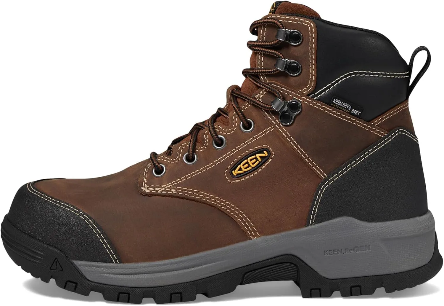 KEEN Utility Men's Evanston 6” Composite Toe Waterproof Internal Met Guard Work Boots