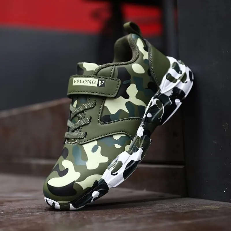 Kid's Boy Girl Lightweight Camouflage Sport Shoes for Walking Running Hiking