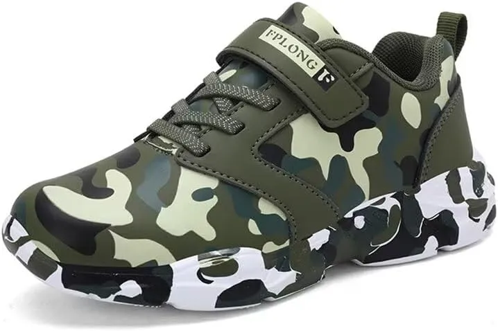 Kid's Boy Girl Lightweight Camouflage Sport Shoes for Walking Running Hiking