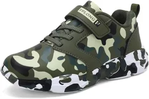 Kid's Boy Girl Lightweight Camouflage Sport Shoes for Walking Running Hiking