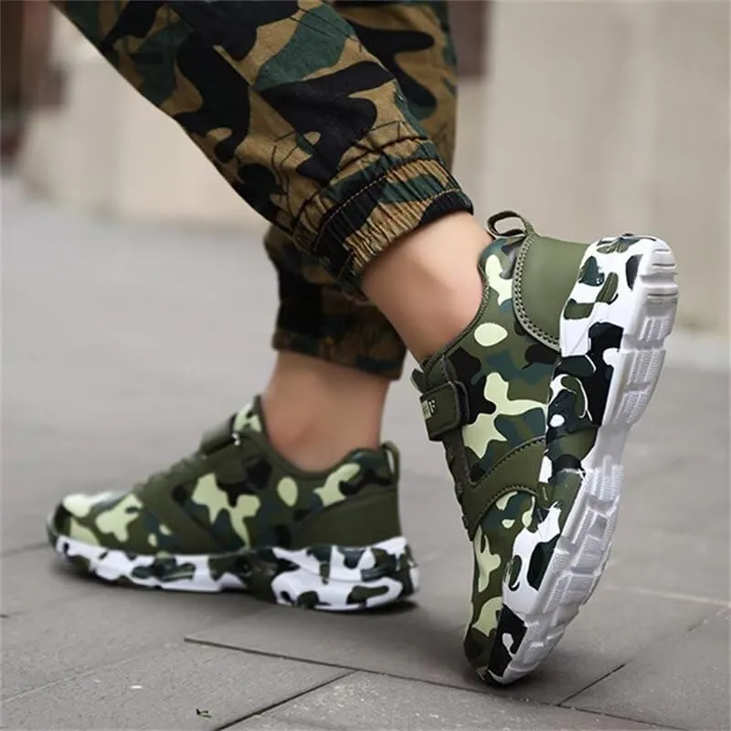 Kid's Boy Girl Lightweight Camouflage Sport Shoes for Walking Running Hiking