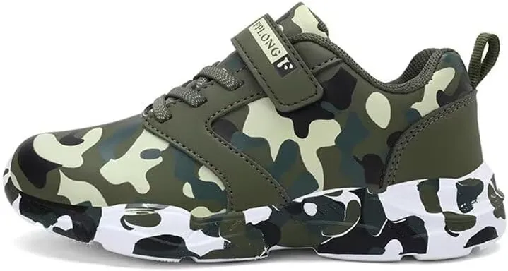 Kid's Boy Girl Lightweight Camouflage Sport Shoes for Walking Running Hiking