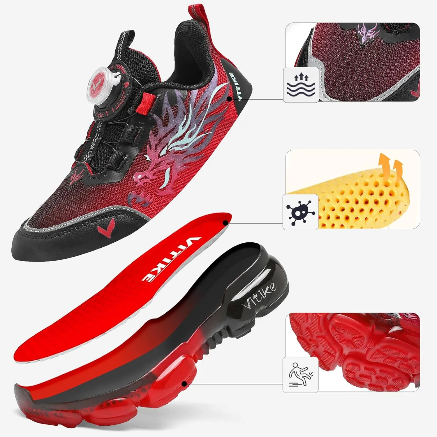 Kids Sneakers Boys Girls Running Tennis Shoes Athletic Sports Casual