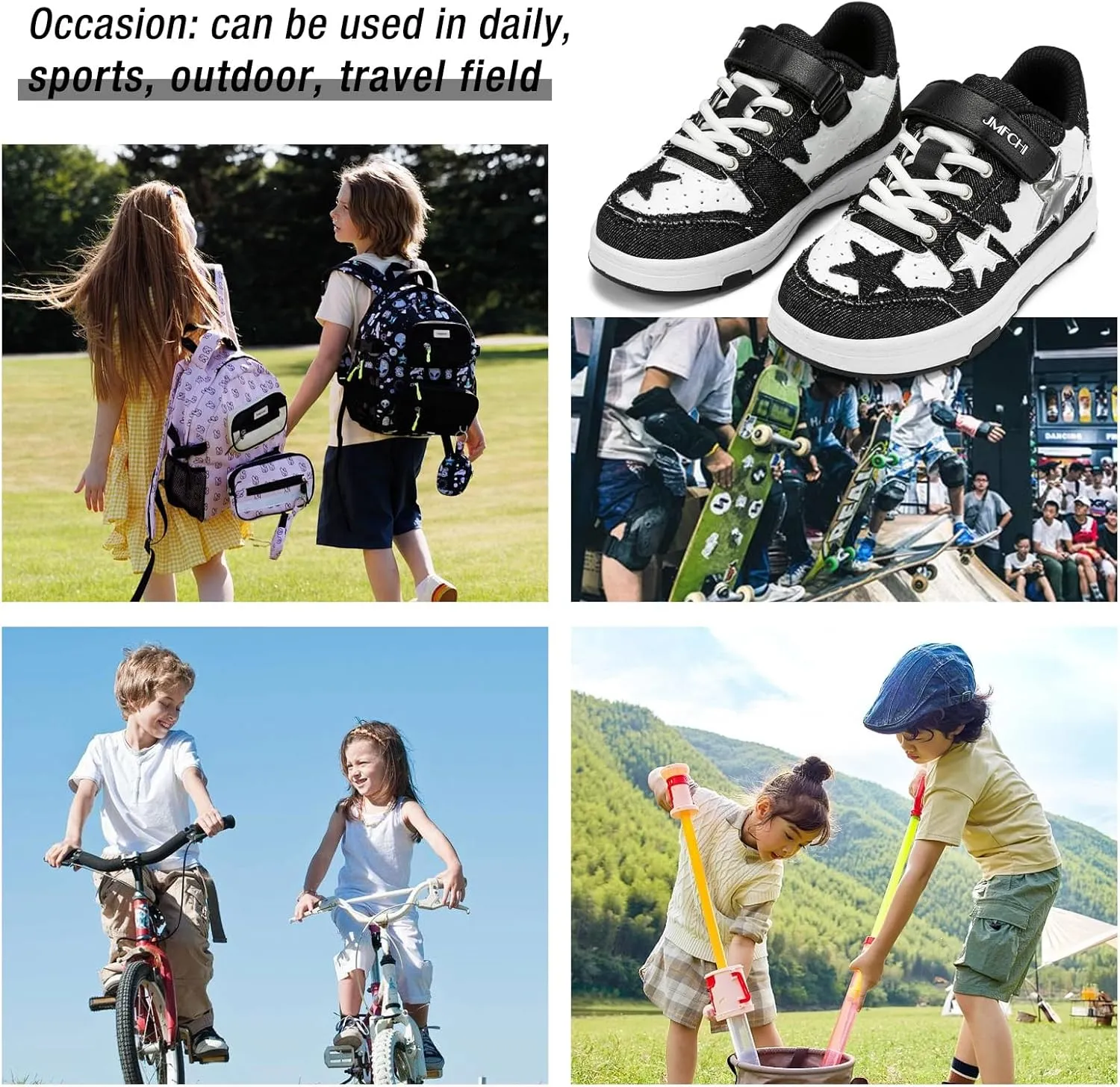 Kids Sneakers Fashion Comfortable Casual Athletic Tennis Shoe Breathable Lightweight Slip on Sports Shoes