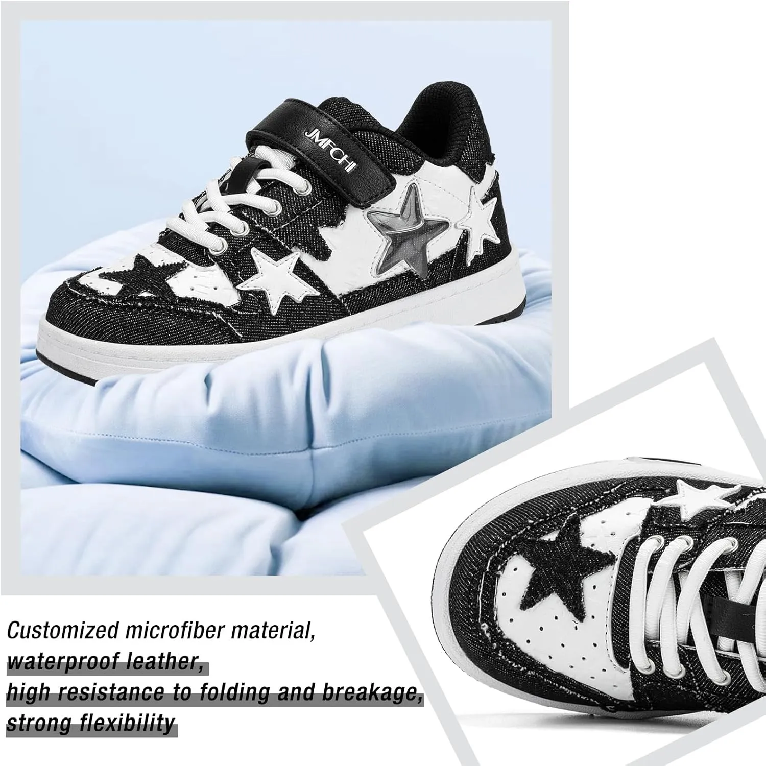 Kids Sneakers Fashion Comfortable Casual Athletic Tennis Shoe Breathable Lightweight Slip on Sports Shoes