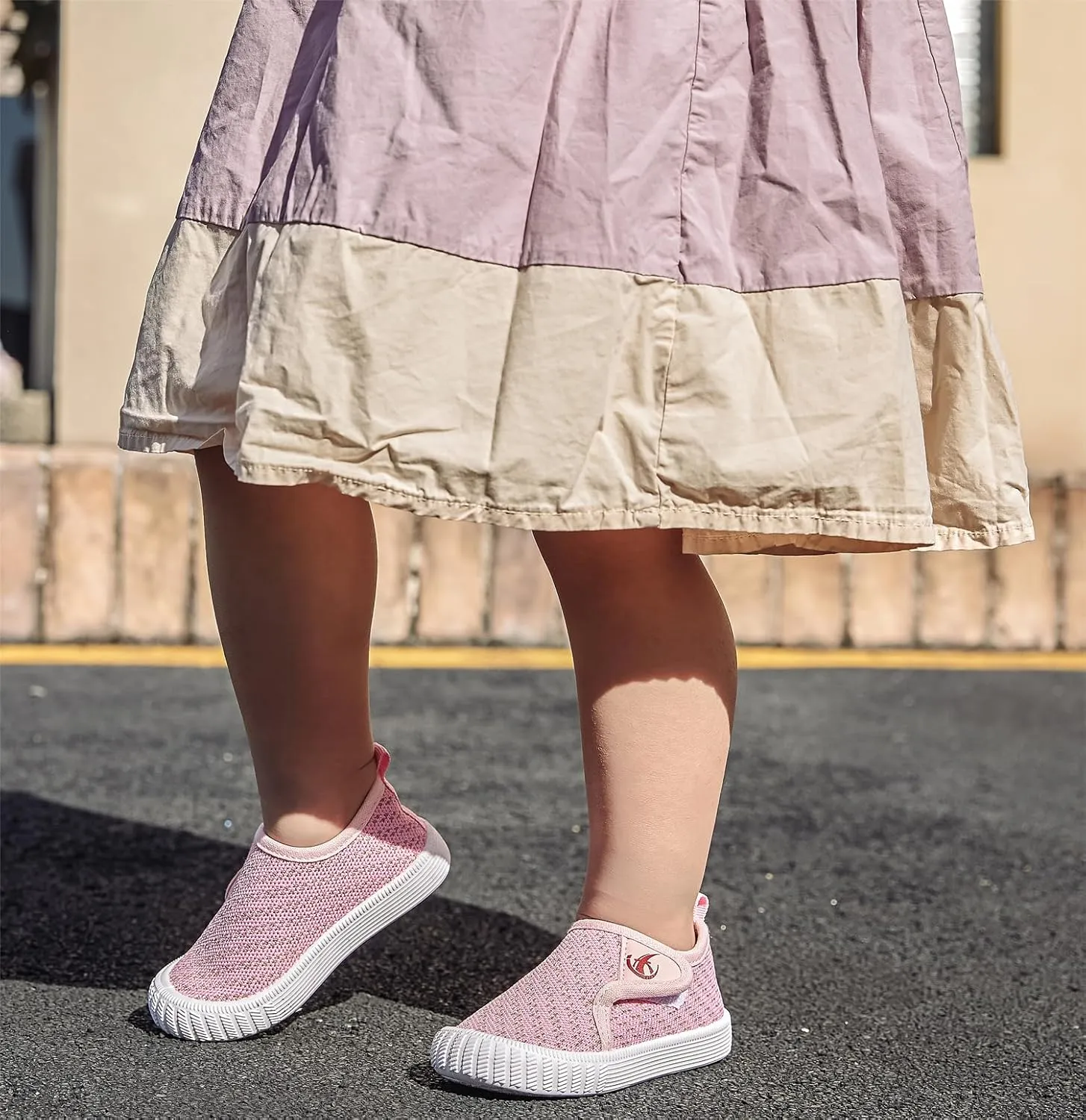 kkdom Baby First-Walking Shoes Boys Girls Sneaker Kids Lightweight Breathable Slip On Running Shoes