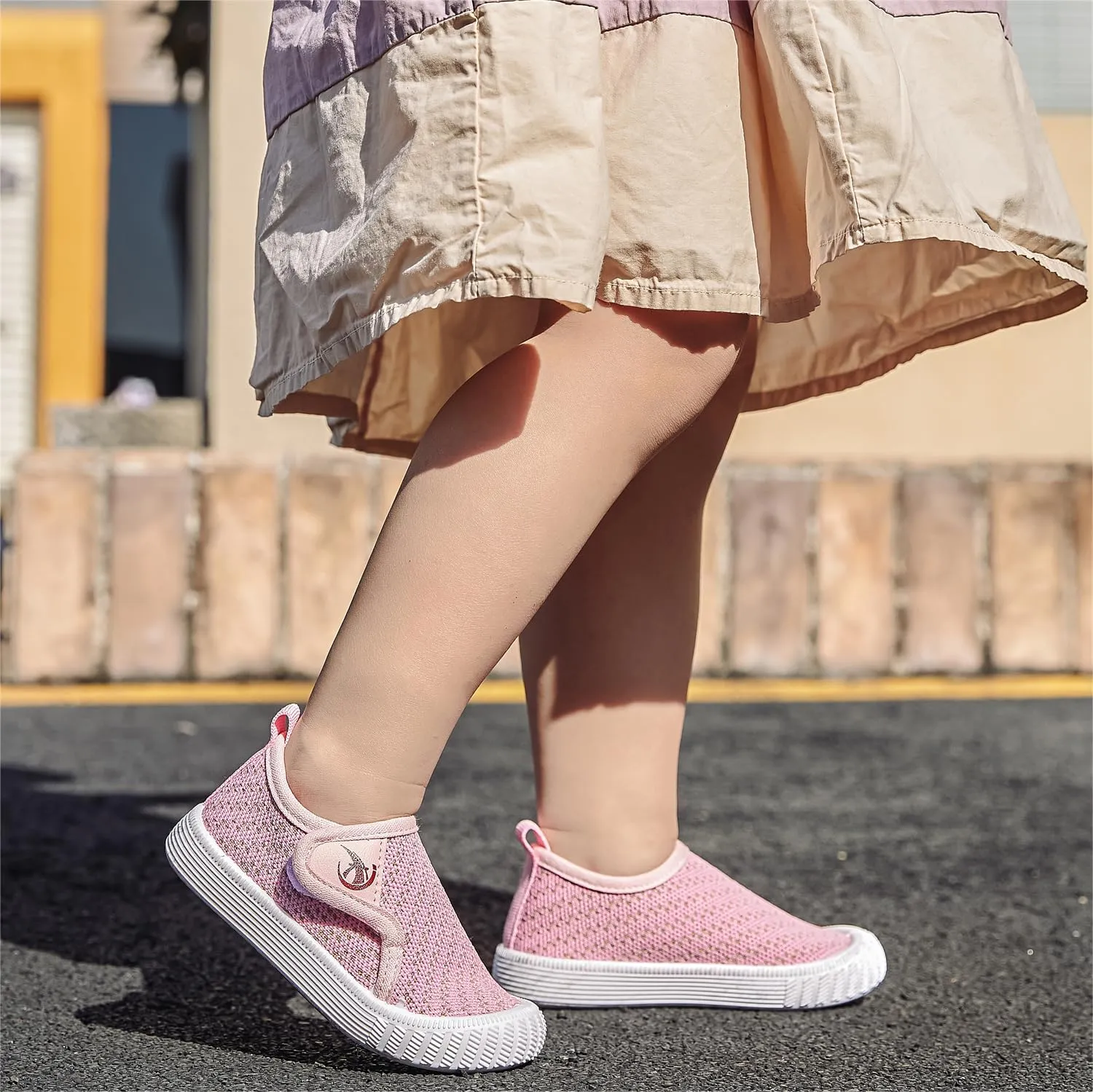 kkdom Baby First-Walking Shoes Boys Girls Sneaker Kids Lightweight Breathable Slip On Running Shoes