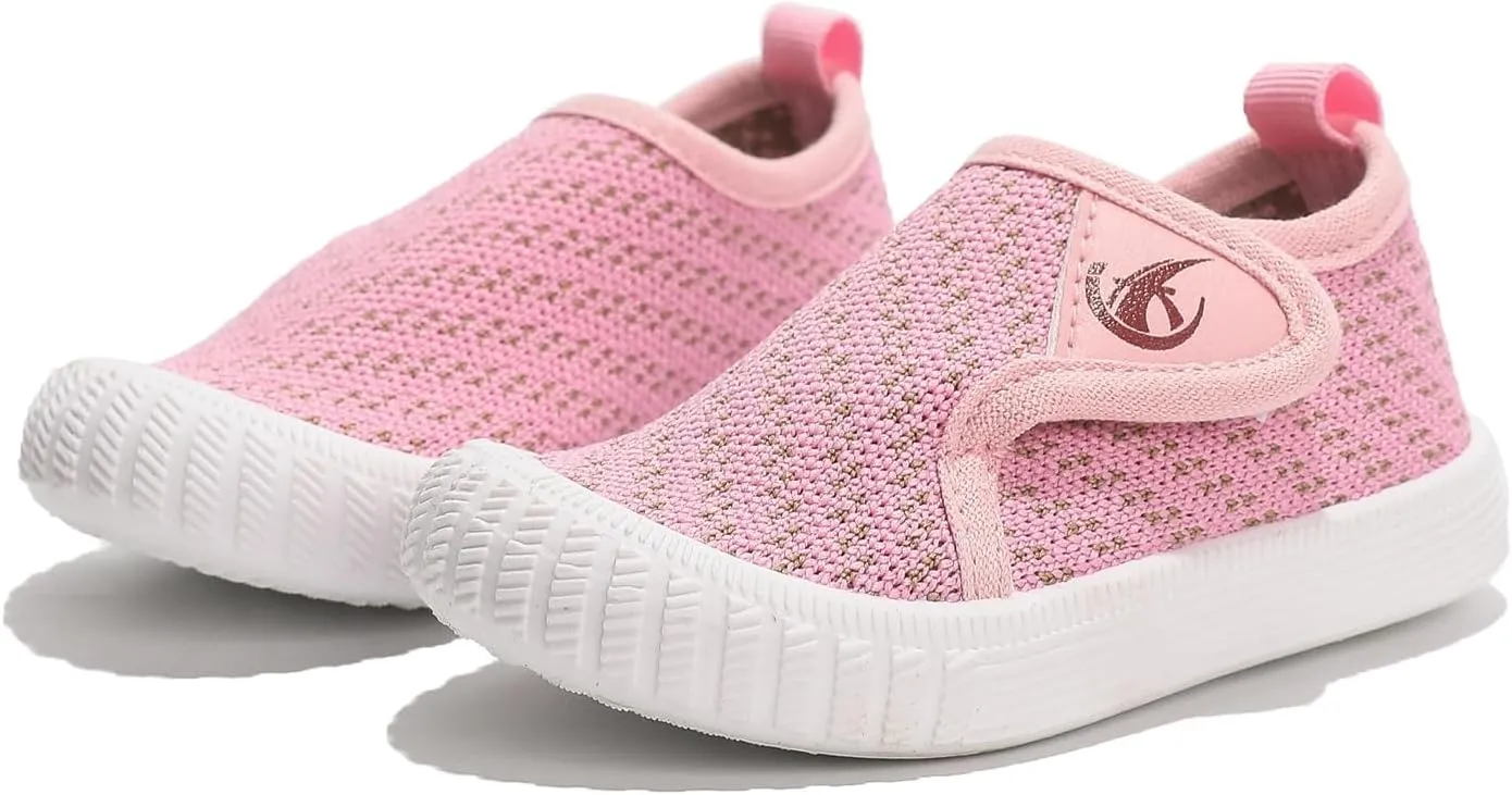 kkdom Baby First-Walking Shoes Boys Girls Sneaker Kids Lightweight Breathable Slip On Running Shoes
