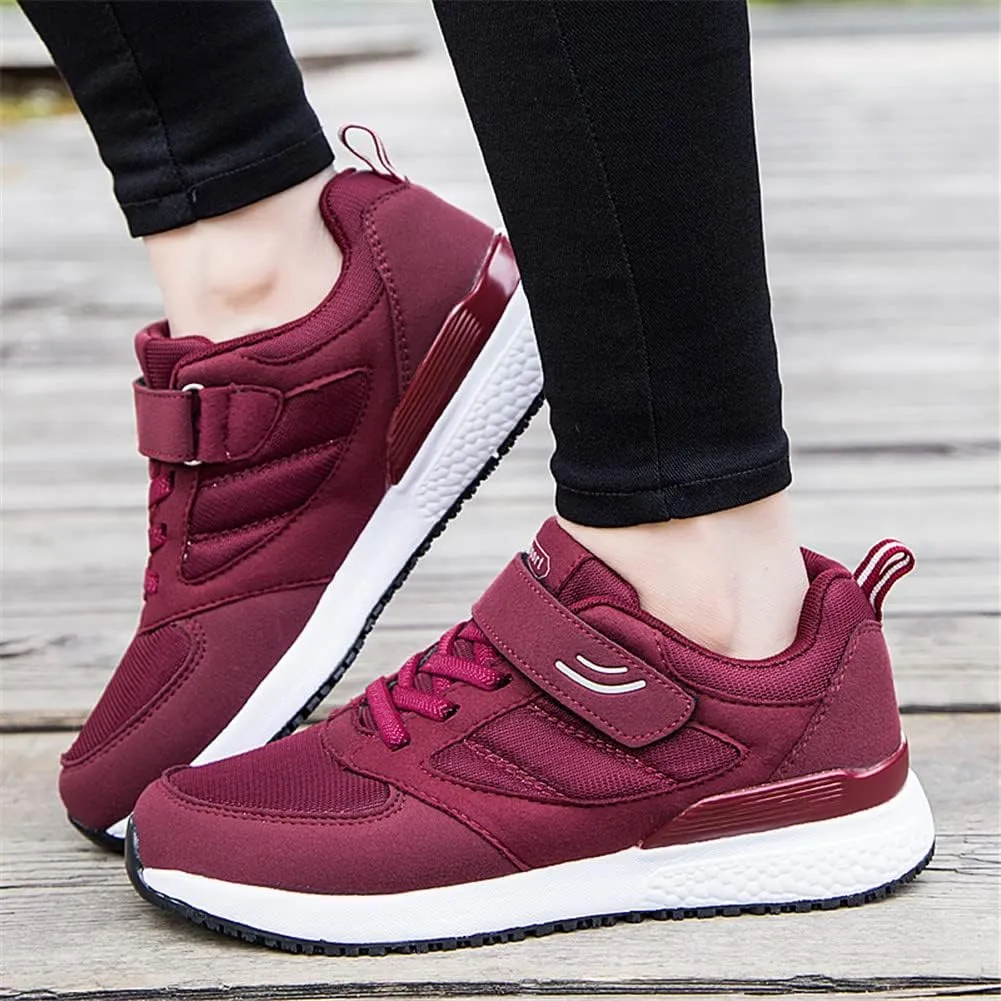 LEADER SHOW Women's Casual Walking Shoes Comfortable Non-Slip Lightweight Hook & Loop Sneakers