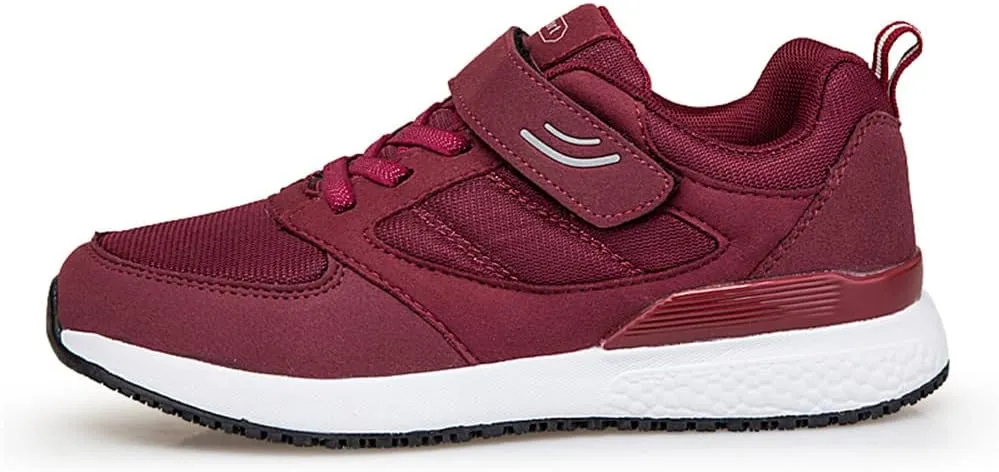 LEADER SHOW Women's Casual Walking Shoes Comfortable Non-Slip Lightweight Hook & Loop Sneakers