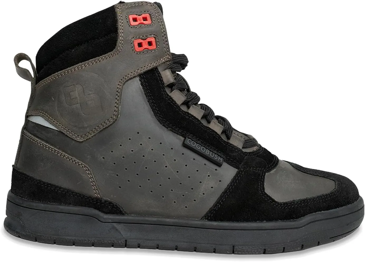 Leather Motorcycle Boots Men - Anti-slip Sole, Ankle Guard, Cow Crazy Horse Leather, Motorcycle Boots Men Brown