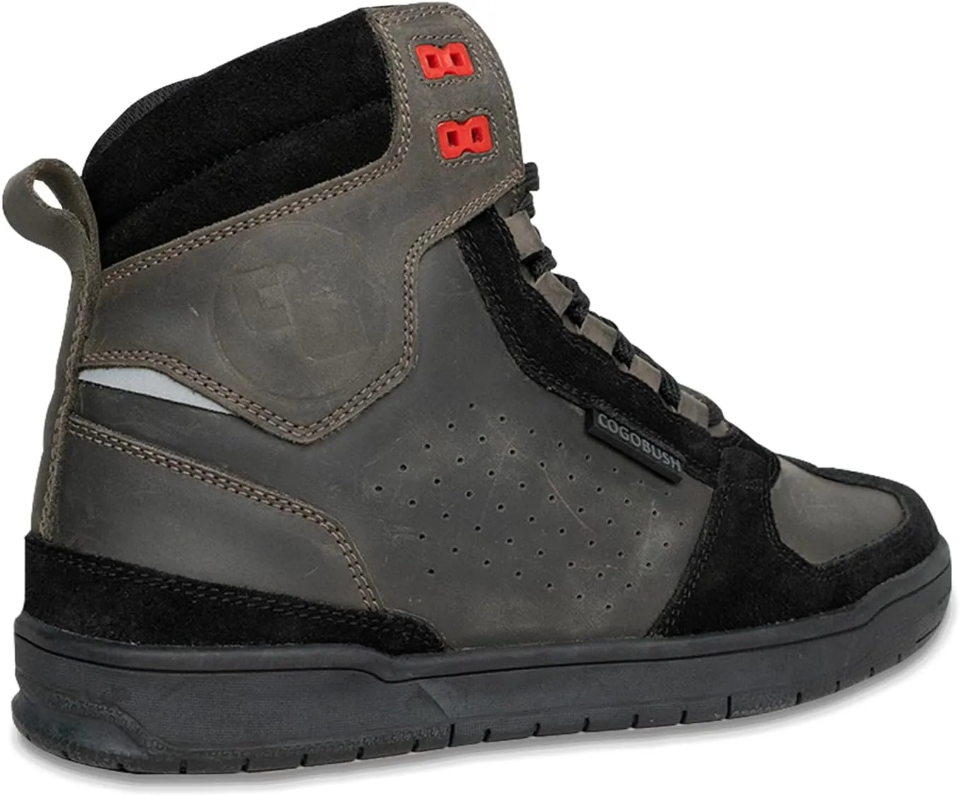 Leather Motorcycle Boots Men - Anti-slip Sole, Ankle Guard, Cow Crazy Horse Leather, Motorcycle Boots Men Brown