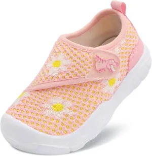 LeIsfIt Toddler Shoes Girls Boys Wide Barefoot Shoes Kids Breathable Sneakers Lightweight Tennis Athletic Walking Sneakers Slip On