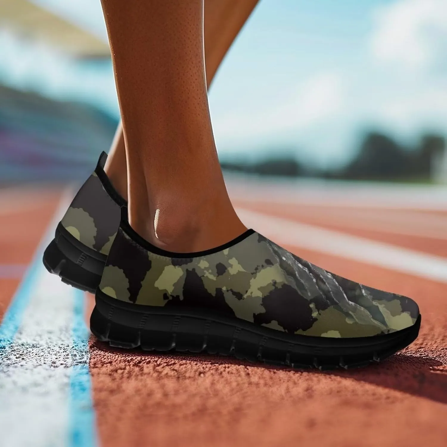 Leisure Wear Sneakers for Men Breathable Lightweight Non Slip Arch Support Loafers Travel Camp Sports Running Shoes US 5-14