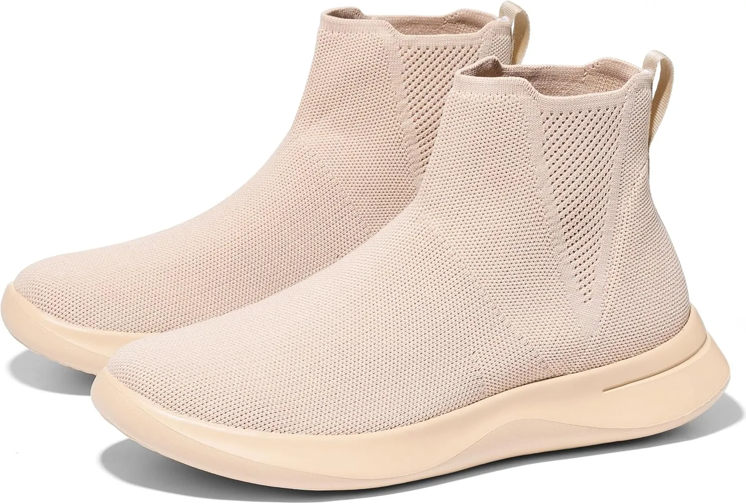 LinnOaks Ankle Walking Boots for Women Sock High Top Sneaker Boots Booties Wide Comfort Pull On Lightweight Sneakers Tennis Running Shoes