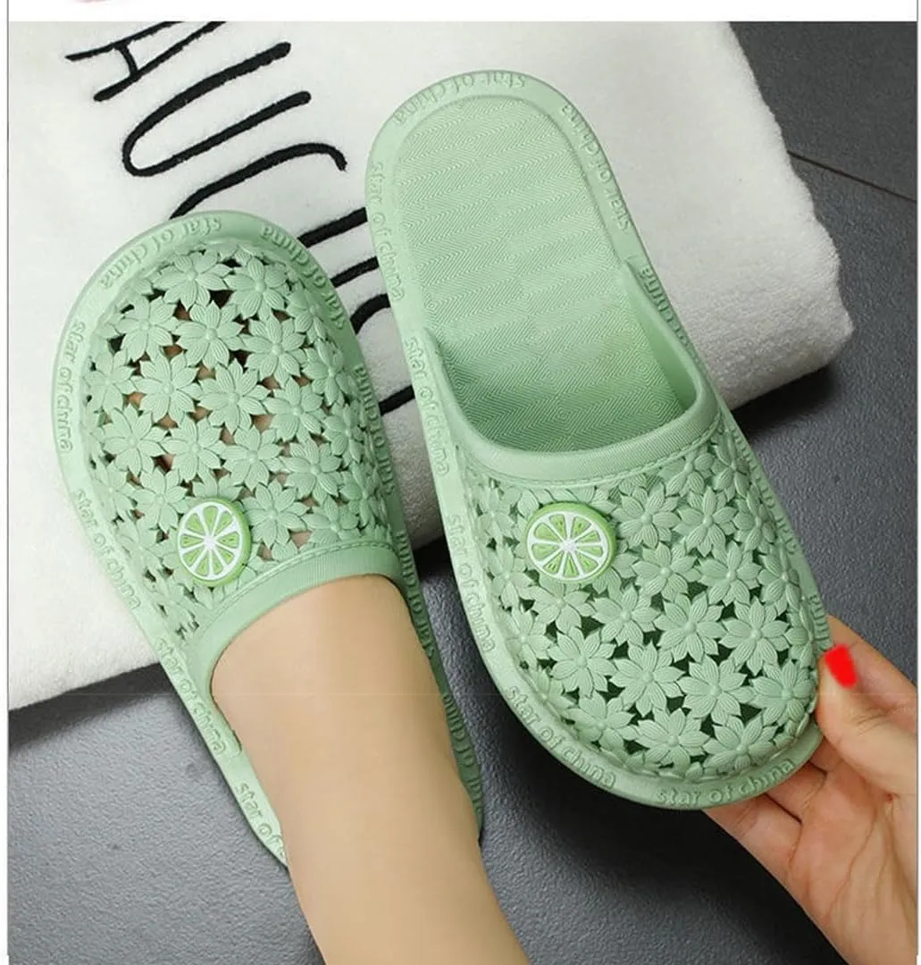 Loizziuy Women's Summer EVA Breathable Slippers with Flower and Fruit Patterns for Home Indoor and Outdoor Use