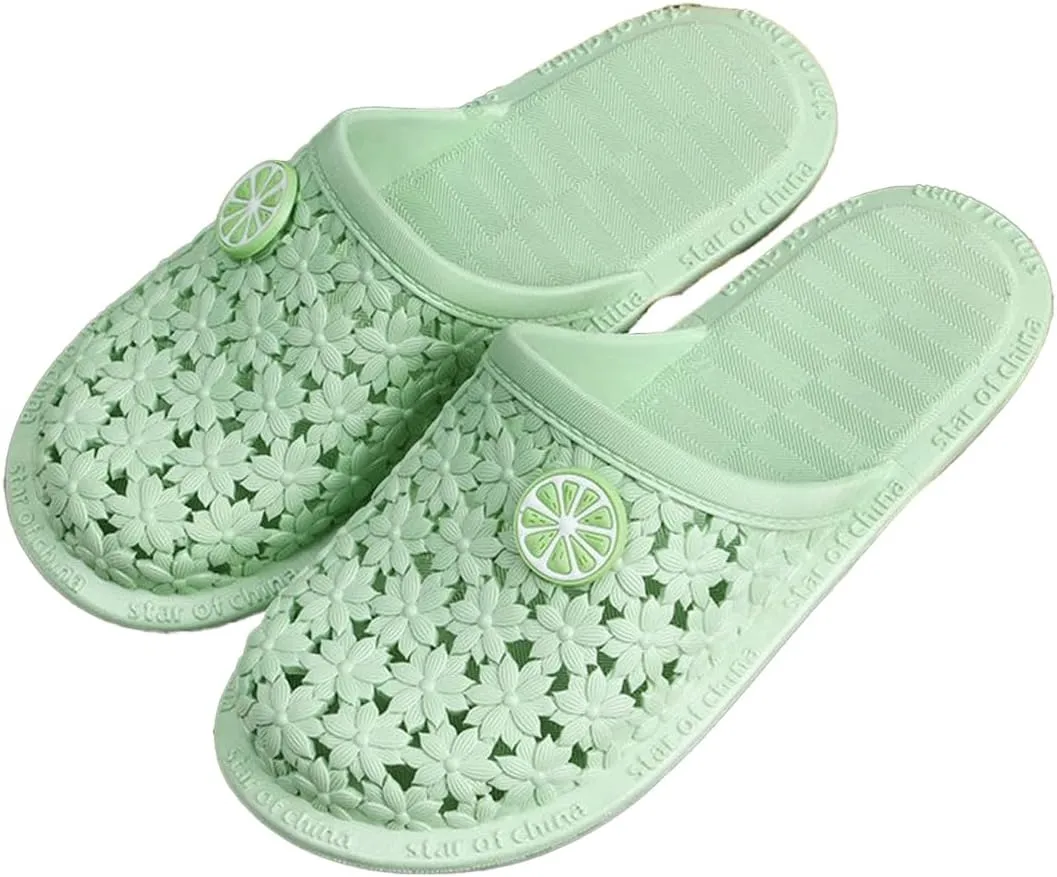 Loizziuy Women's Summer EVA Breathable Slippers with Flower and Fruit Patterns for Home Indoor and Outdoor Use