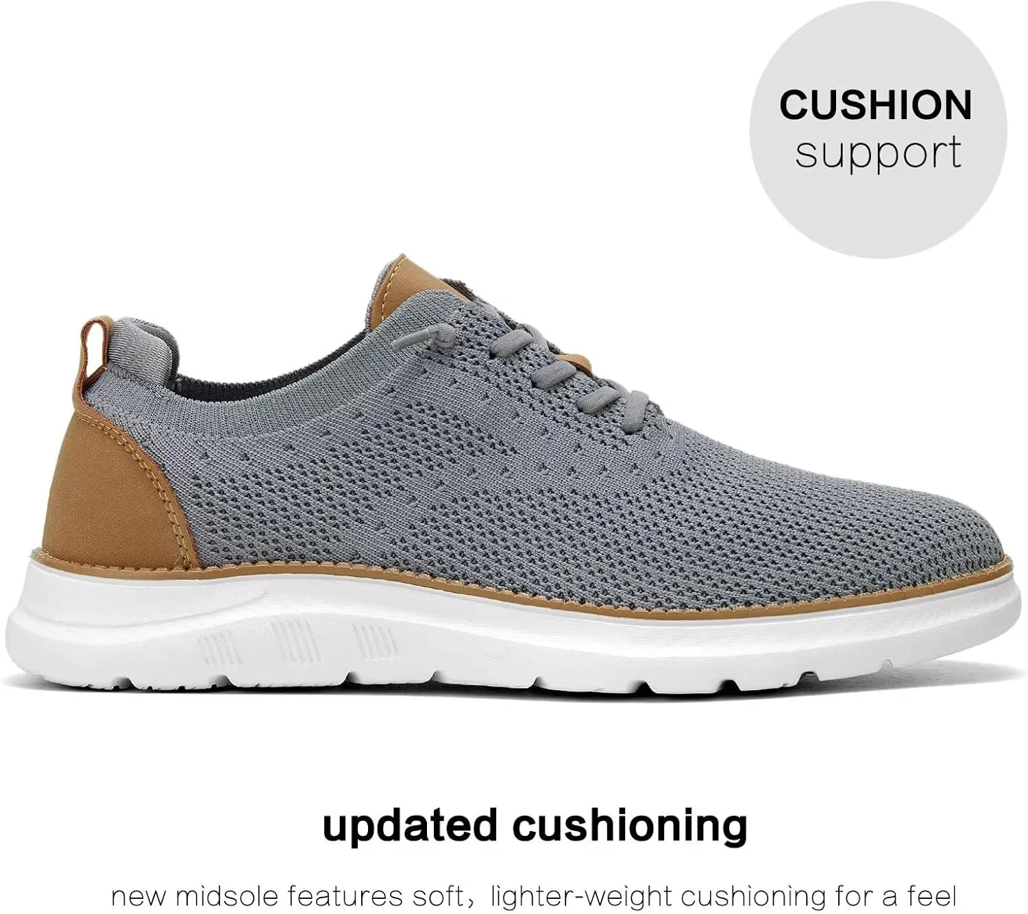 Men's Mesh Sneakers Oxfords Lace-Up Lightweight Casual Walking Shoes Driving Shoes