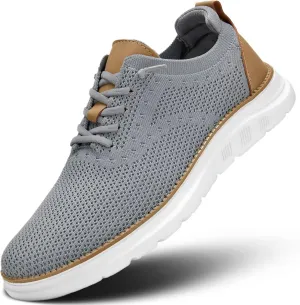 Men's Mesh Sneakers Oxfords Lace-Up Lightweight Casual Walking Shoes Driving Shoes