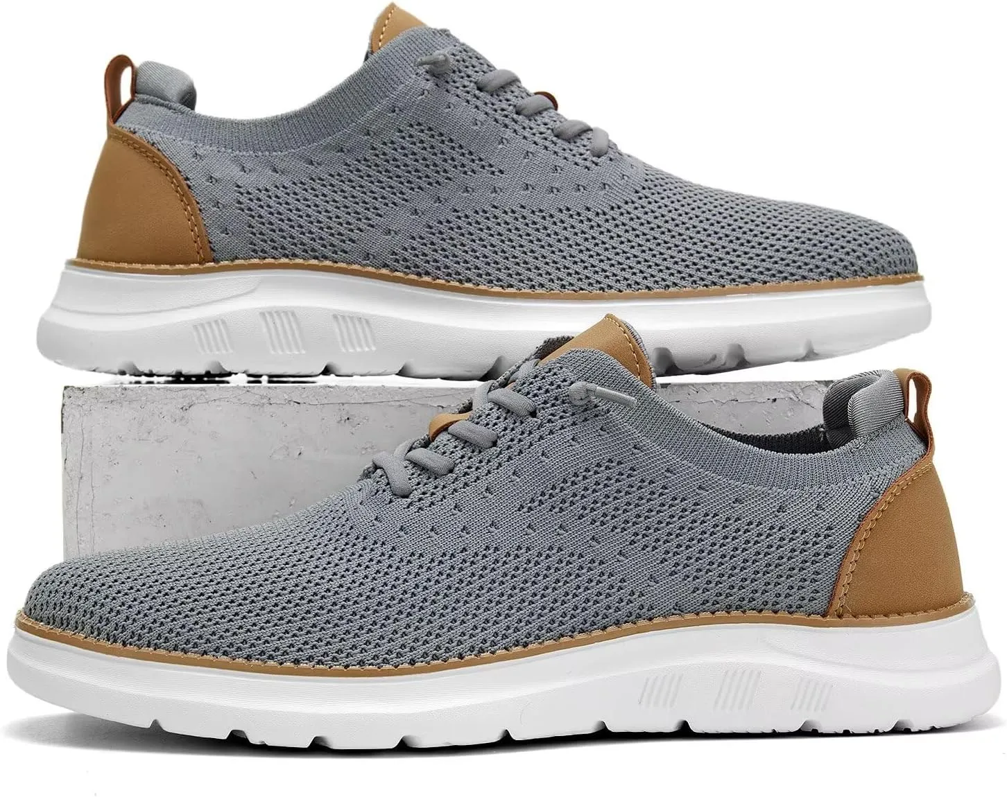 Men's Mesh Sneakers Oxfords Lace-Up Lightweight Casual Walking Shoes Driving Shoes