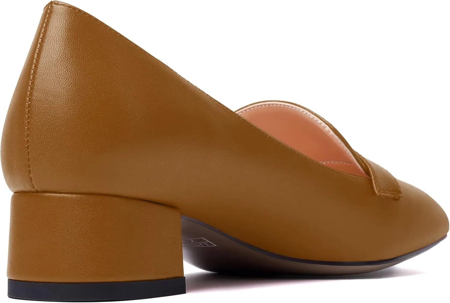 MERRORI Womens Matte Casual Office Slip On Square Toe Chunky Low Heel Loafers Shoes 0.5 Inch