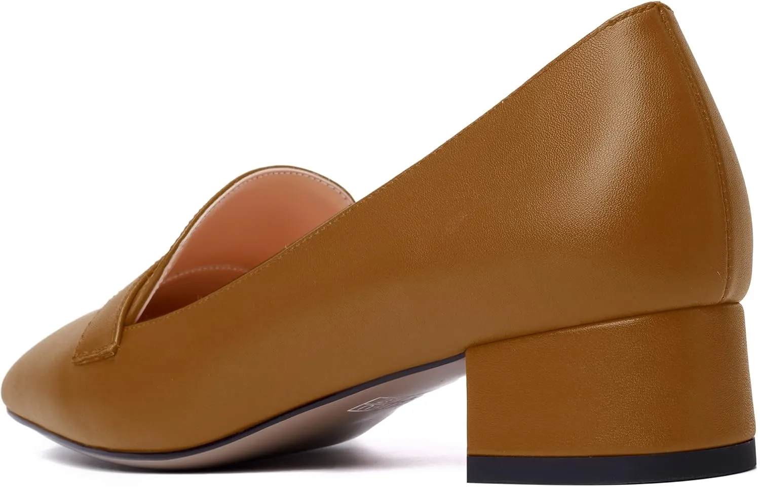 MERRORI Womens Matte Casual Office Slip On Square Toe Chunky Low Heel Loafers Shoes 0.5 Inch