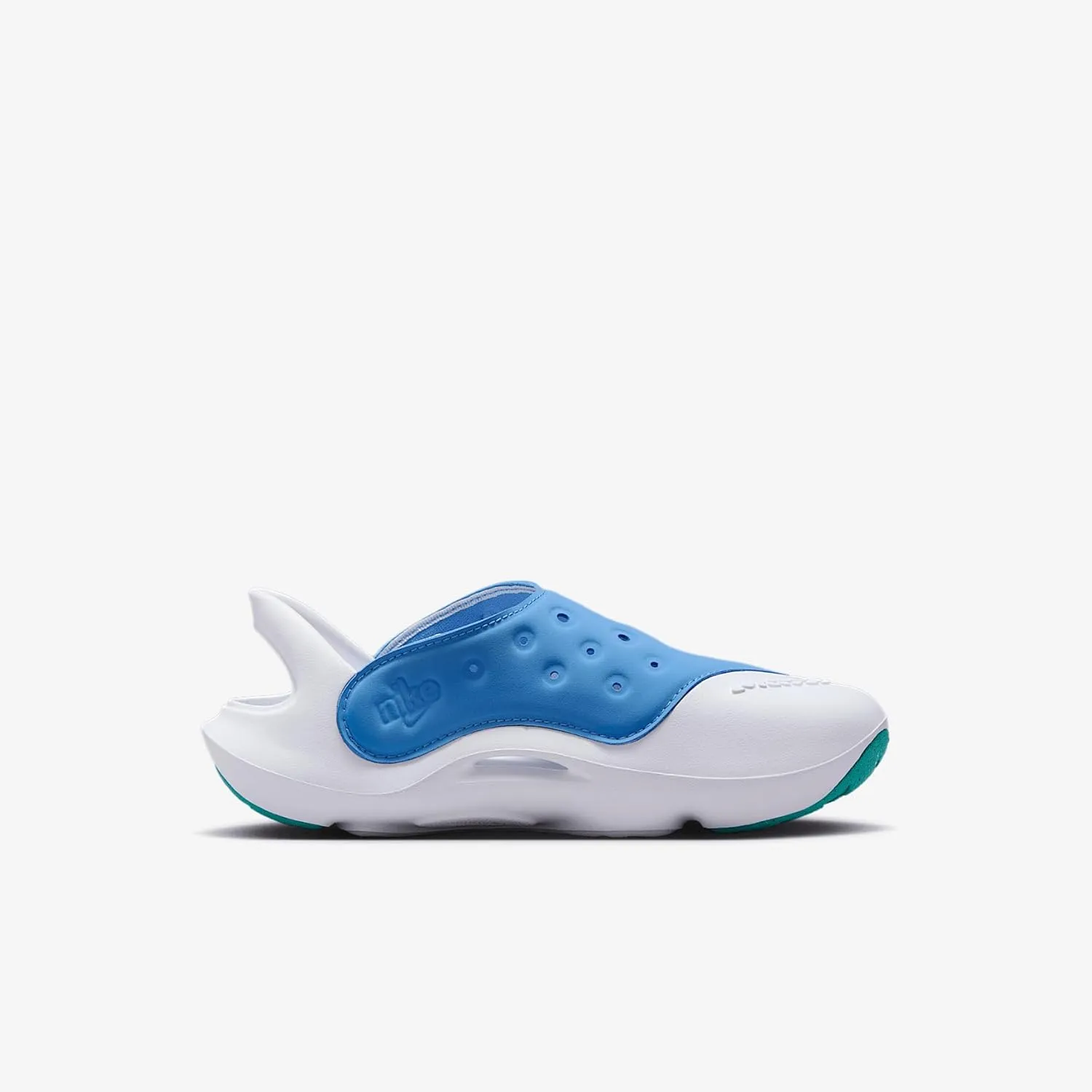 Nike Aqua Swoosh Little Kids' Sandals (FN0876-400, Blue Beyond/White/Dusty Cactus)