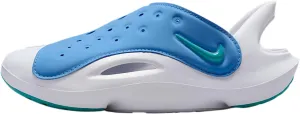 Nike Aqua Swoosh Little Kids' Sandals (FN0876-400, Blue Beyond/White/Dusty Cactus)