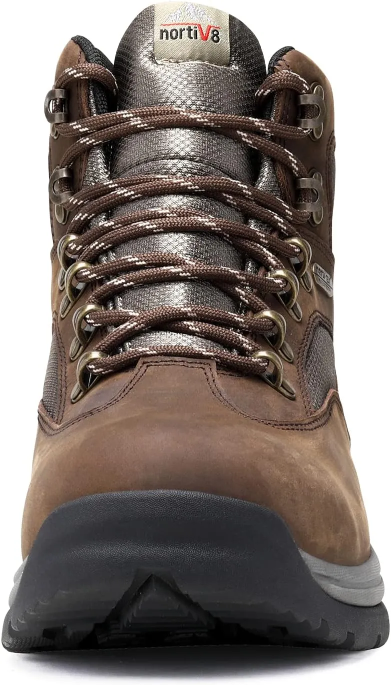 NORTIV 8 Steel Toe Work Boots for Men Waterproof Slip Resistant Safety Construction Boots ROCKFOR