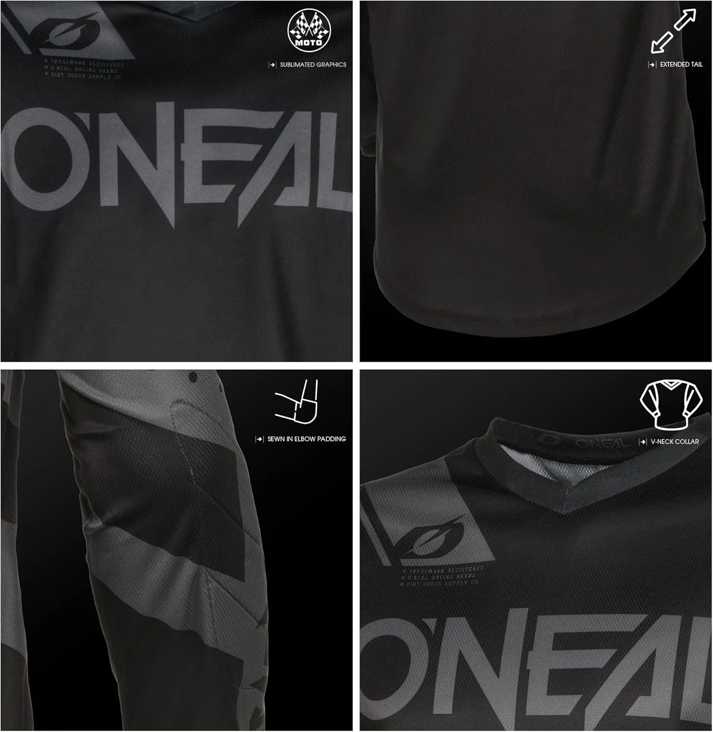 O'NEAL Element V.24 Jersey Men's Racewear Black/Grey L