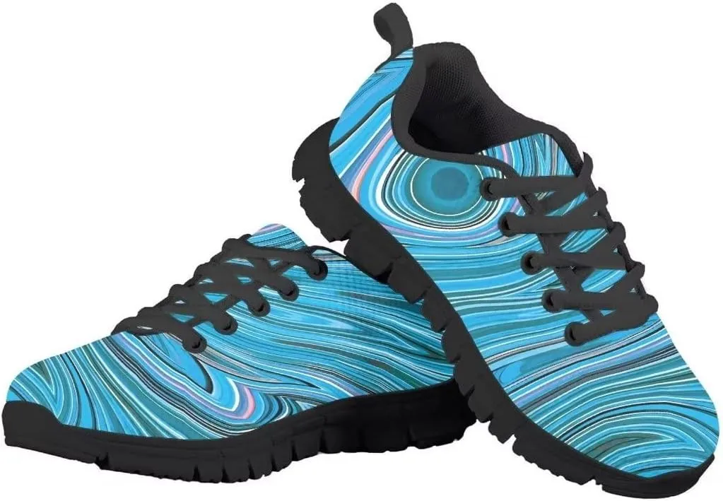 Pinupub Kids Lace-up Sneakers Comfortable Lightweight Casual Running Walking Tennis Shoes