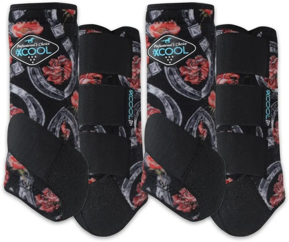 Professional's Choice 2XCOOL Sports Medicine Horse Boots | Protective & Breathable Design for Ultimate Comfort & Durability in Active Horses | Value 4 Pack | Small, Medium, Large