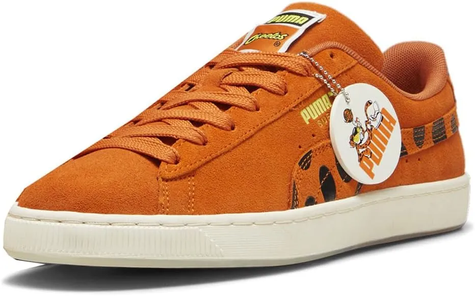 Puma Mens Suede X Cheetah Lace Up Sneakers Shoes Casual - Orange