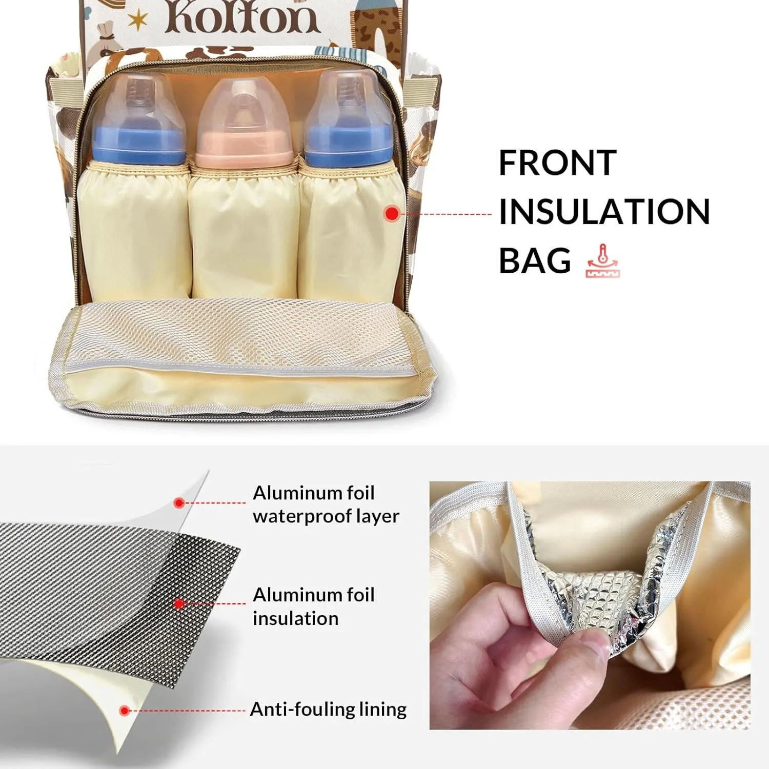 Rodeo Cowboy Cow Boots Personalized Large Capacity Diaper Bags,Custom Name Backpack Casual Daypack Bag Nappy Bag Gifts, Design 13, SFA055SS