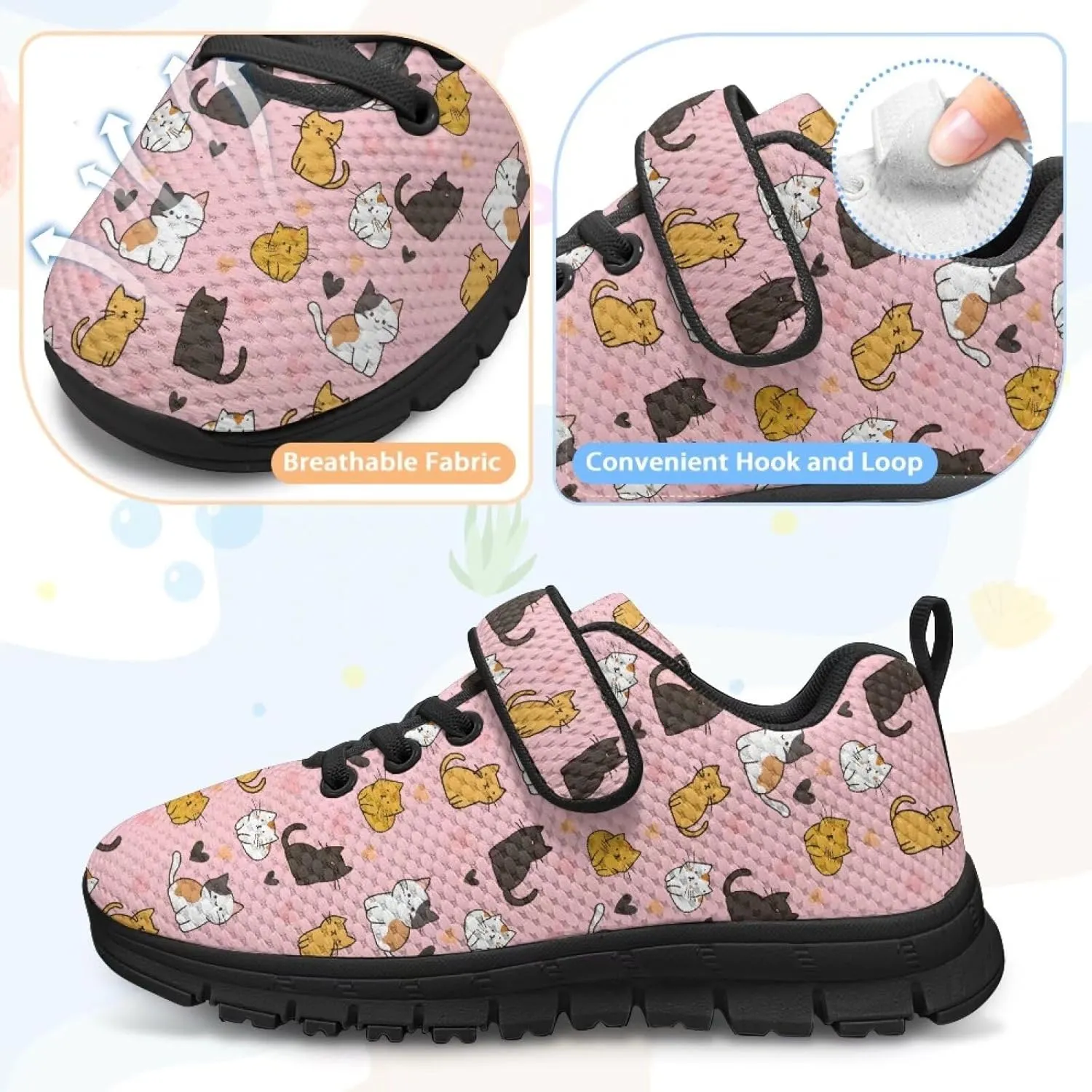 Running Shoes for Girls Pink Kids Tennis Shoes School Casual Sneakers
