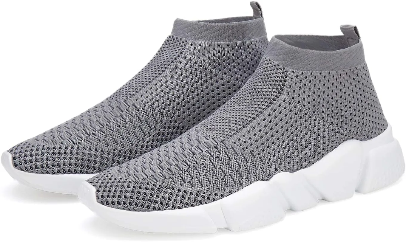 Santiro Women Slip on Sneakers Lightweight Knit Walking Casual Running Athletic Shoes