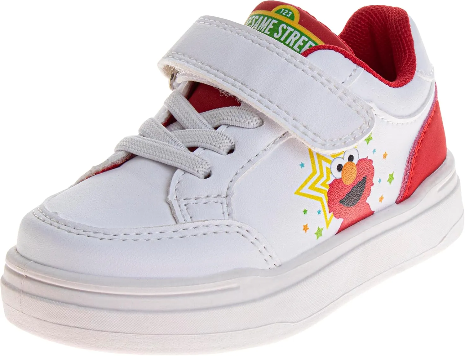 Sesame Street Strap Sneakers for Boys & Girls - Kids Lightweight Athletic Breathable Running Tennis Shoes (Sizes: 5-10 Toddler / 11 Little Kid)