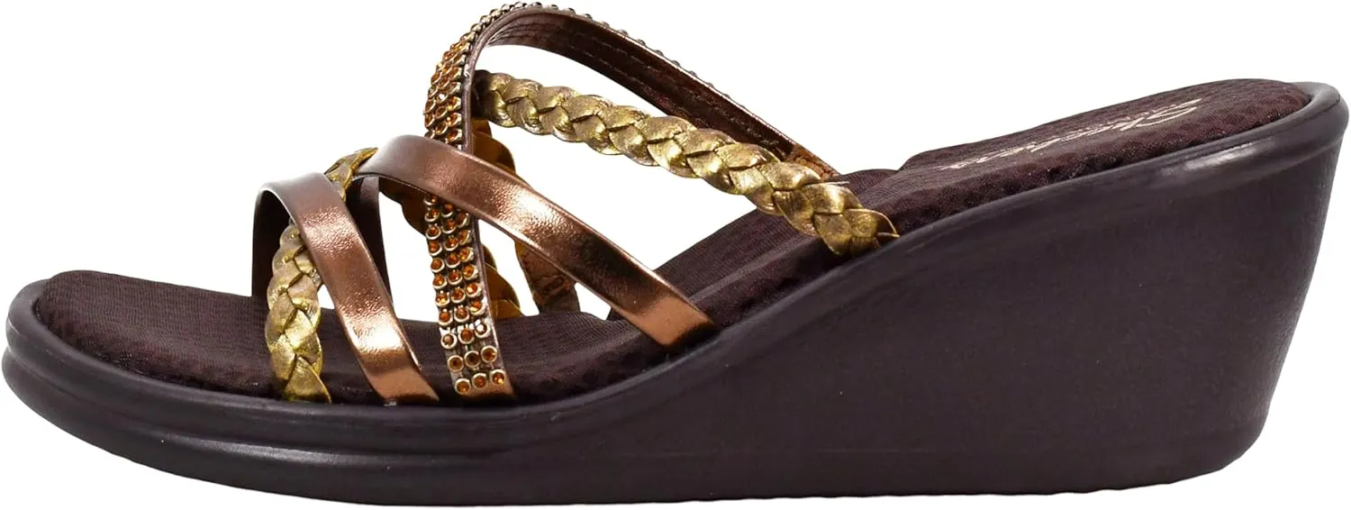 Skechers Cali Women's Rumblers-Social Butterfly Wedge Sandal