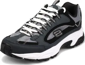 Skechers Men's Stamina Nuovo Lace Up Sneaker, Navy/Black, 8.5 M US