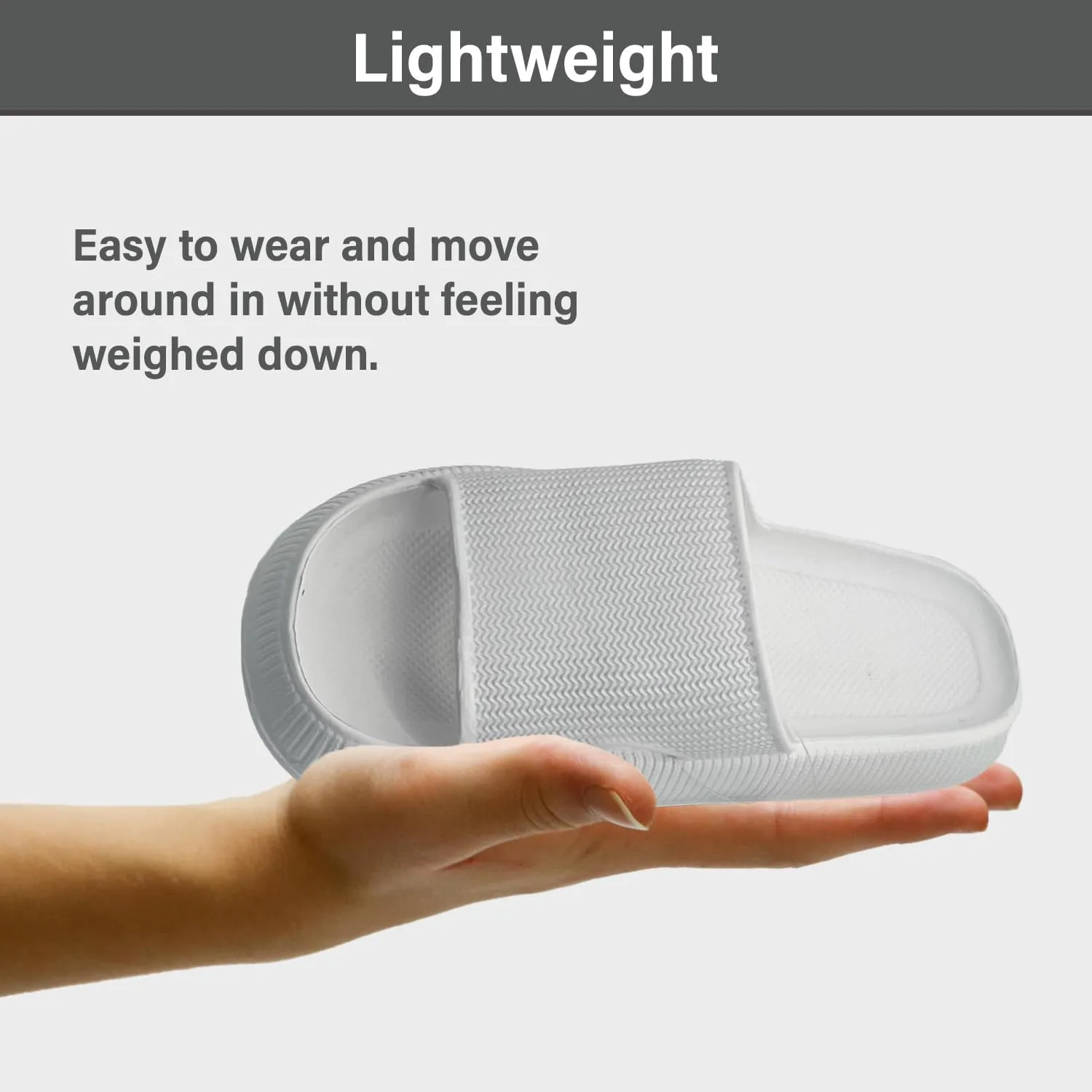 Slides Pillow Slippers for Women and Men Non Slip Quick Drying Shower Slides Bathroom Sandals | Thick Sole | Anti-Slip Cloud Slippers Lightweight Spa Open Toe Shower Sandals | Indoor & Outdoor
